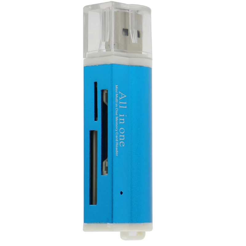 Фото Высокоскоростной кардридер USB 2,0, 1-8 шт. в 1, кардридер с несколькими слотами, кардридер с несколькими картами памяти, USB-адаптер с поддержкой/TF/MS/ №5