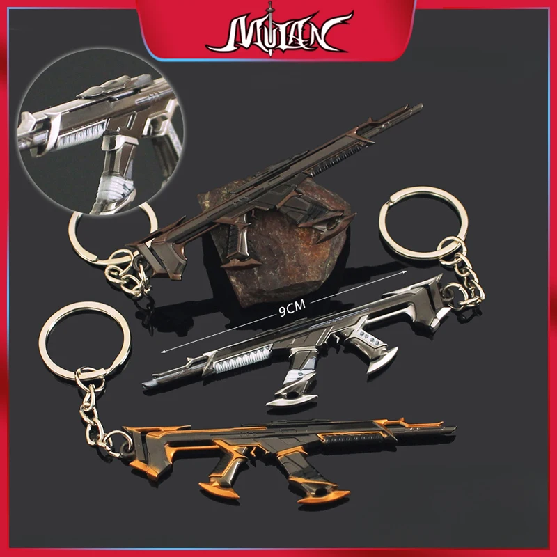 Valorant игровая периферия Hydrodip Vandal Metal Craft модель оружия брелок Коллекционный рюкзак мини-пистолет брелок для ключей игрушка для мальчиков подарки