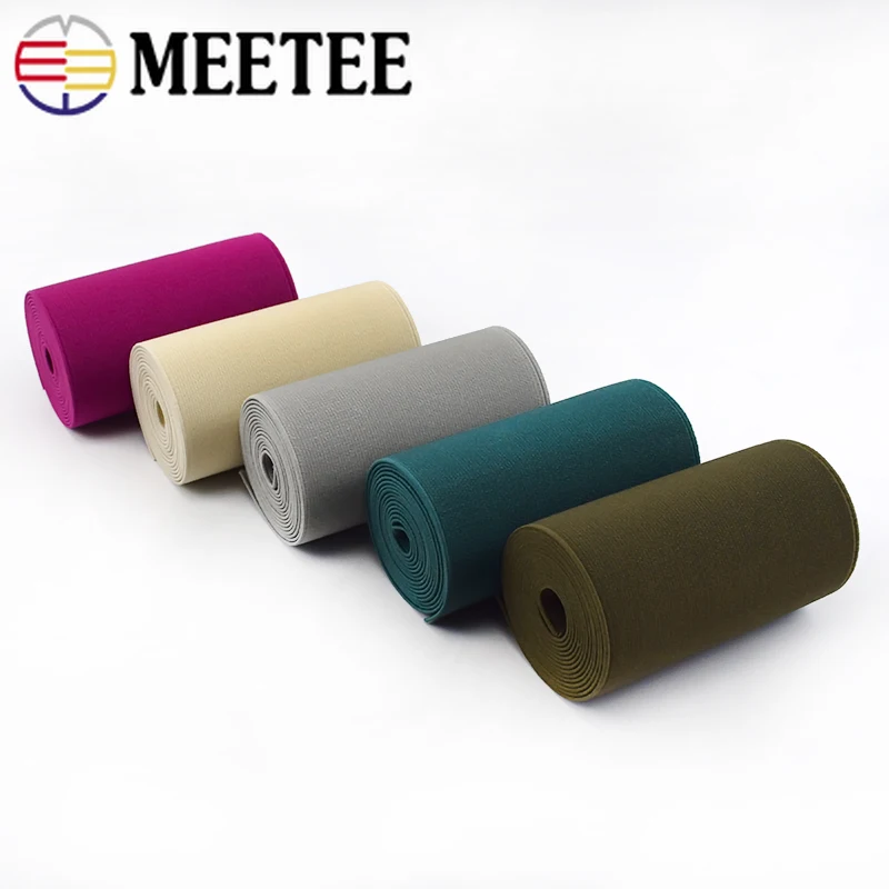 Фото Эластичные ленты Meetee шириной 1/2 м, 10 см для нижнего белья, цветная Двусторонняя резинка, эластичные ленты для обуви, одежды, аксессуары «сдел... №5
