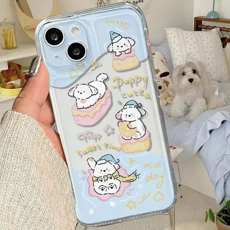 Чехол для телефона Cute Cat Puppy для Samsung Galaxy 24 23 22 21 Plus Ultra FE A73 A72 A71 A52 A51 A32 Mobile Case