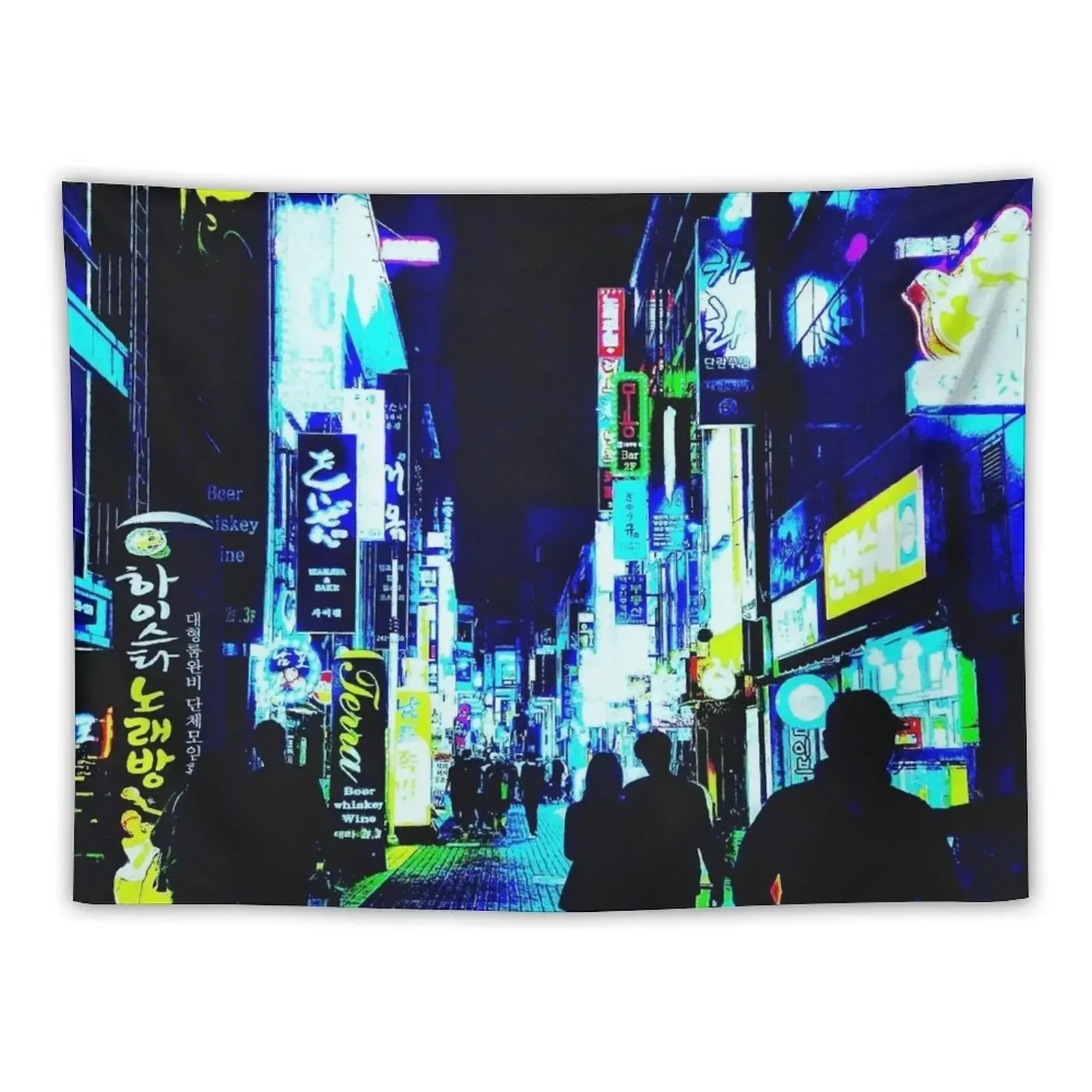 Гобелен Busan Nights, украшение комнаты, милый декор, гобелен