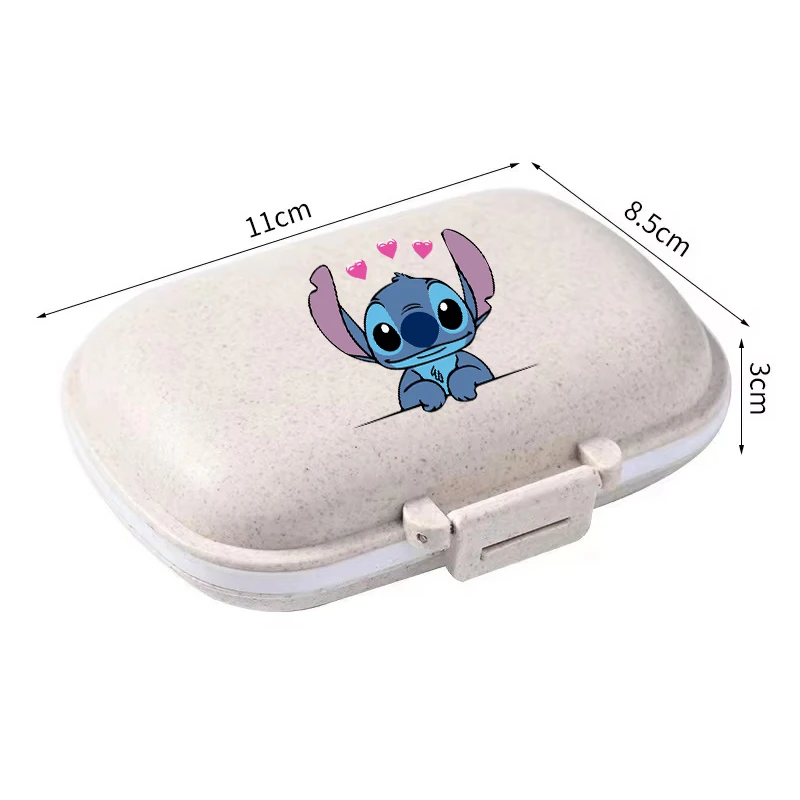 Коробка для хранения таблеток Disney Stitch для мужчин и женщин, аниме, детская милая сумка для конфет, домашние таблетки, влагостойкие упаковочные коробки (art.: 3920d03febd1b) - 3920d03febd1b
