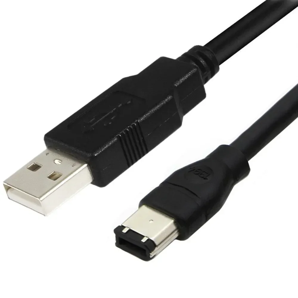 Фото Разъем Firewire IEEE 1394 Firewire 6-контактный разъем «папа» на USB 2.0 «папа» Адаптер-конвертер Кабель для ноутбуков Шнур 1,2 м 3 м №3