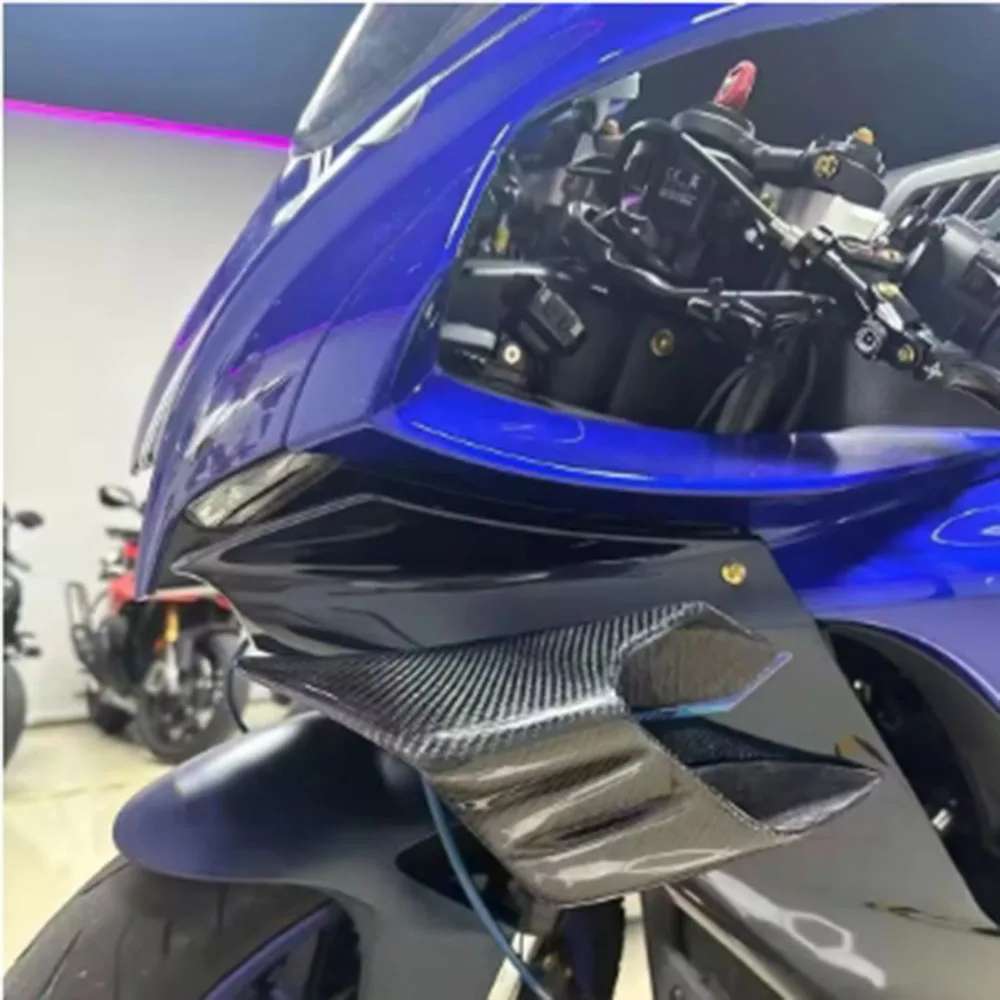 Фото Для YAMHA YZF-R1/R1M 2019-2023 мотоцикла передний обтекатель боковой спойлер плавники декоративная крышка плавники аэродинамические плавники спойлер №2
