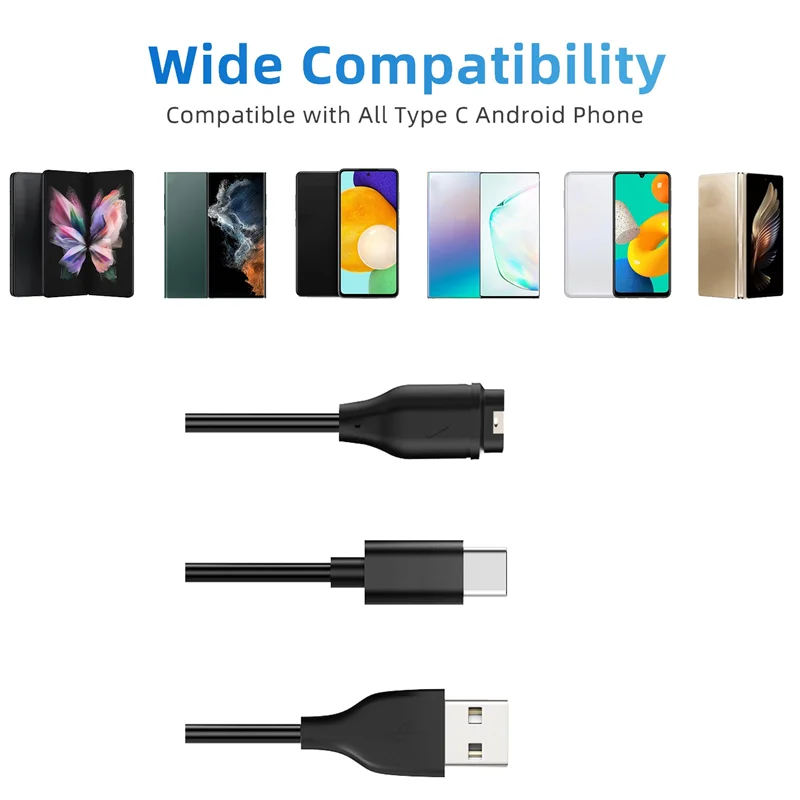 Фото Пылезащитная заглушка + 2 в 1 USB-кабель для зарядки Garmin Instinct Forerunner Vivoactive Fenix 8/7/6/5 Chargeur для мобильных телефонов №4