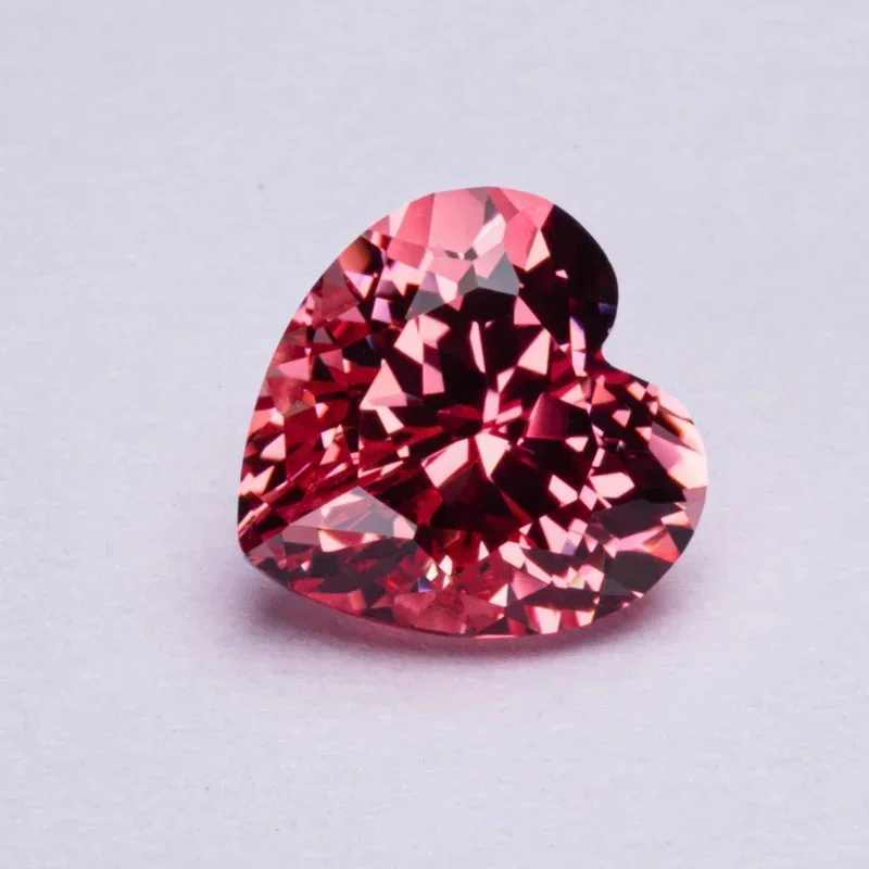 Выращенный в лаборатории Padparadscha в форме сердца, красный цвет лотоса, драгоценный камень для подвесок, изготовление ювелирных изделий своими руками, кольца на выбор AGL Ce
