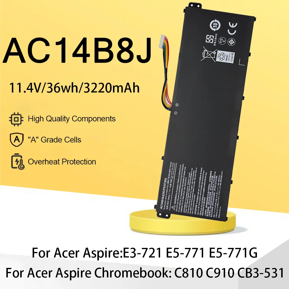 AC14B18J 11,4 В для ноутбука Acer Aspire, аккумулятор E3-111 E3-112 E3-112M ES1-531 MS2394 B115-MP EX2519 N15Q3 N15W4