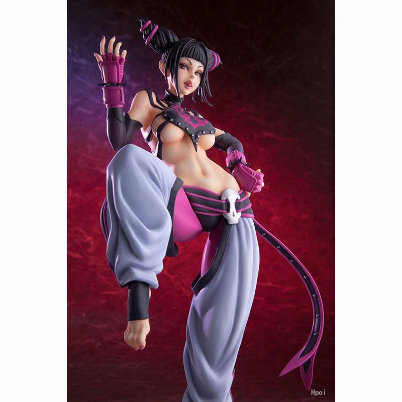 Фото Оригинальная Подлинная экшн-фигурка Kotobukiya Street Fighter X Bishoujo Juri 1/7, 24 см, ПВХ, аниме, модель, игрушки, кукла в подарок №4