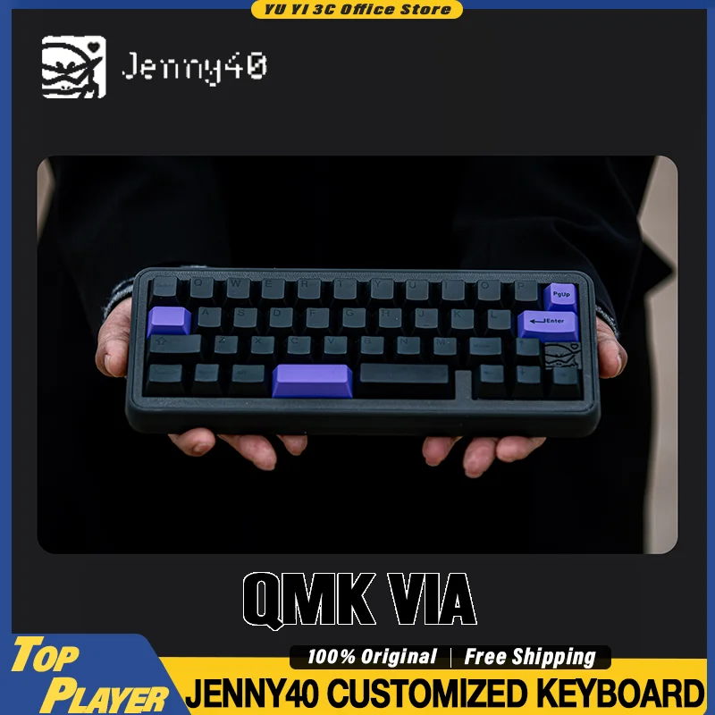 Механическая клавиатура Jenny40, комплект Barebone, 40% раскладка, поддержка BT 2,4G, беспроводная связь QMK VIA VIAL, 2000 мАч, с возможностью горячей замены