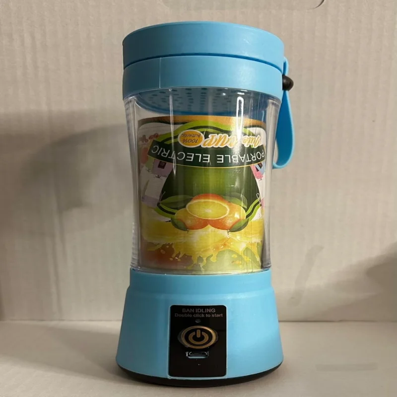 Портативная соковыжималка и блендер Micro-Blender, зарядка через USB, синий (синий), HM-03, маленький
