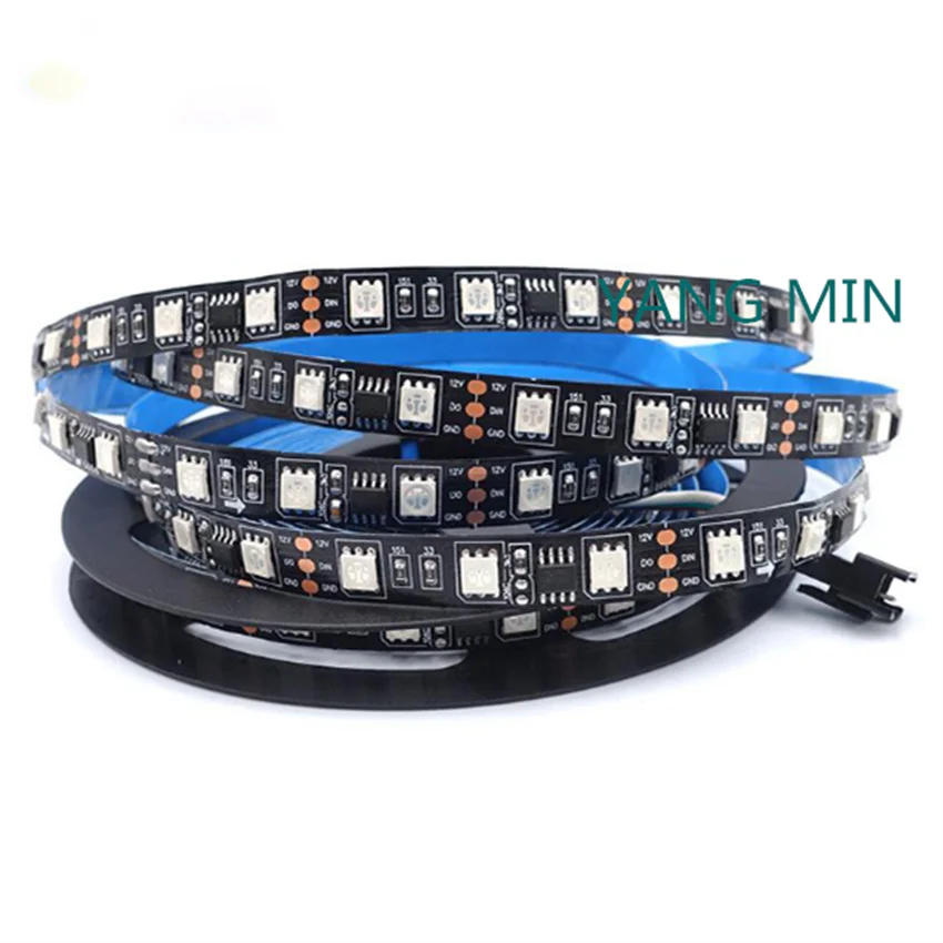 Гибкая светодиодная ленсветильник SMD5050 WS2811 RGB, 5 м/рулон, 30 светодисветодиодный, 60 светодисветодиодный на метр, 12 В постоянного тока, индивиду...