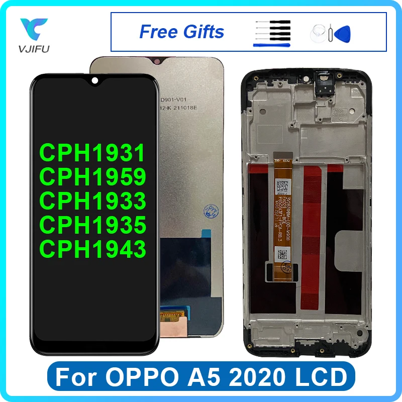 ЖК-дисплей 6,5 дюйма для OPPO A5 2020 A11, сенсорный экран, дигитайзер в сборе, сменный экран cph830, CPH1959, cphкость, cphправил