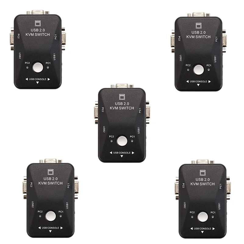 5X USB KVM-переключатель 2-портовый коммутатор Vga Svga USB 2.0 Мышь Клавиатура 1920X1440 Коробка переключателей