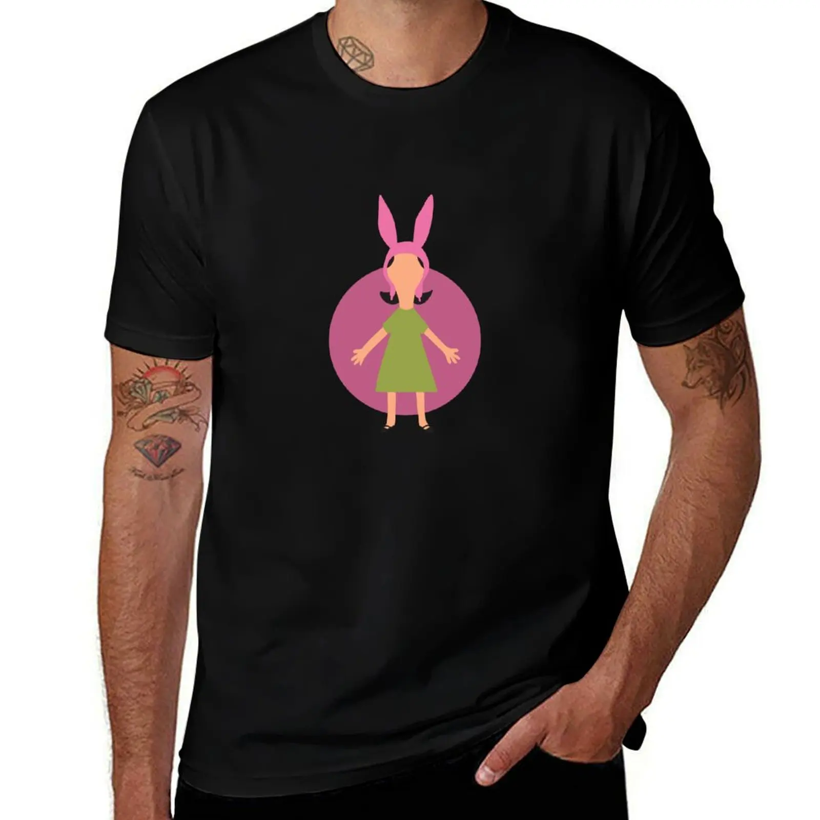 Футболка Louise belcher, футболки с индивидуальным принтом для мужчин, белая футболка