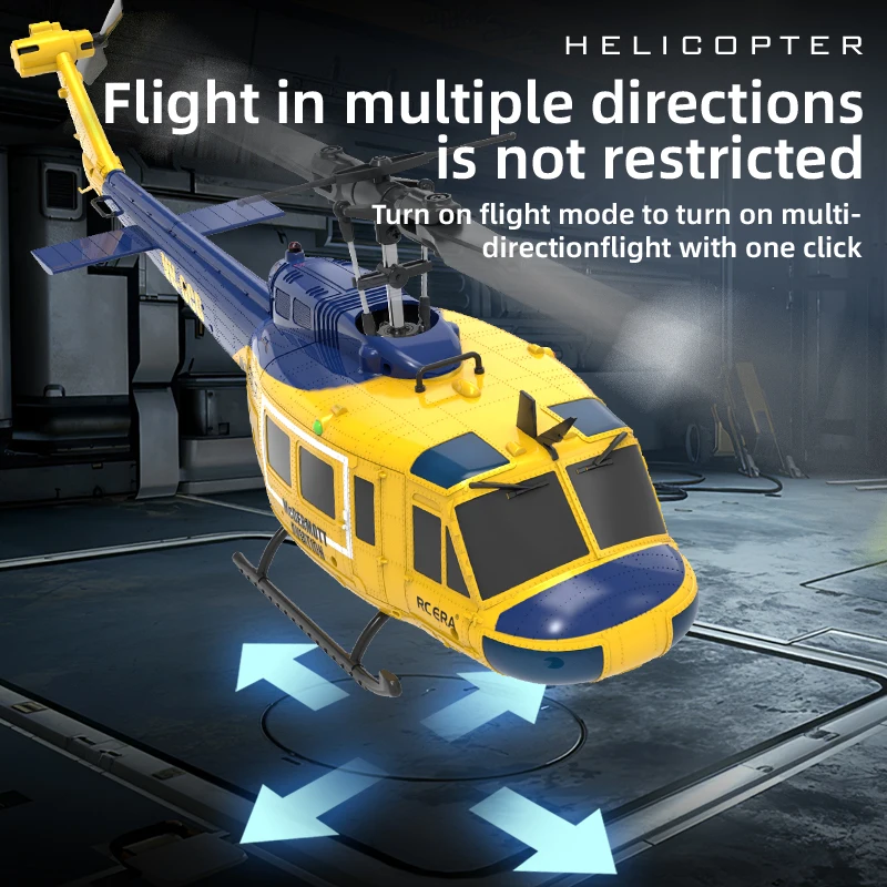 Фото 1/48 UH-1 RC Helicopter C032 2.4Ghz 6CH Flybarless Aileronless Stunt Remote Control Helicopter With Optical Flow Toys for Adults №2