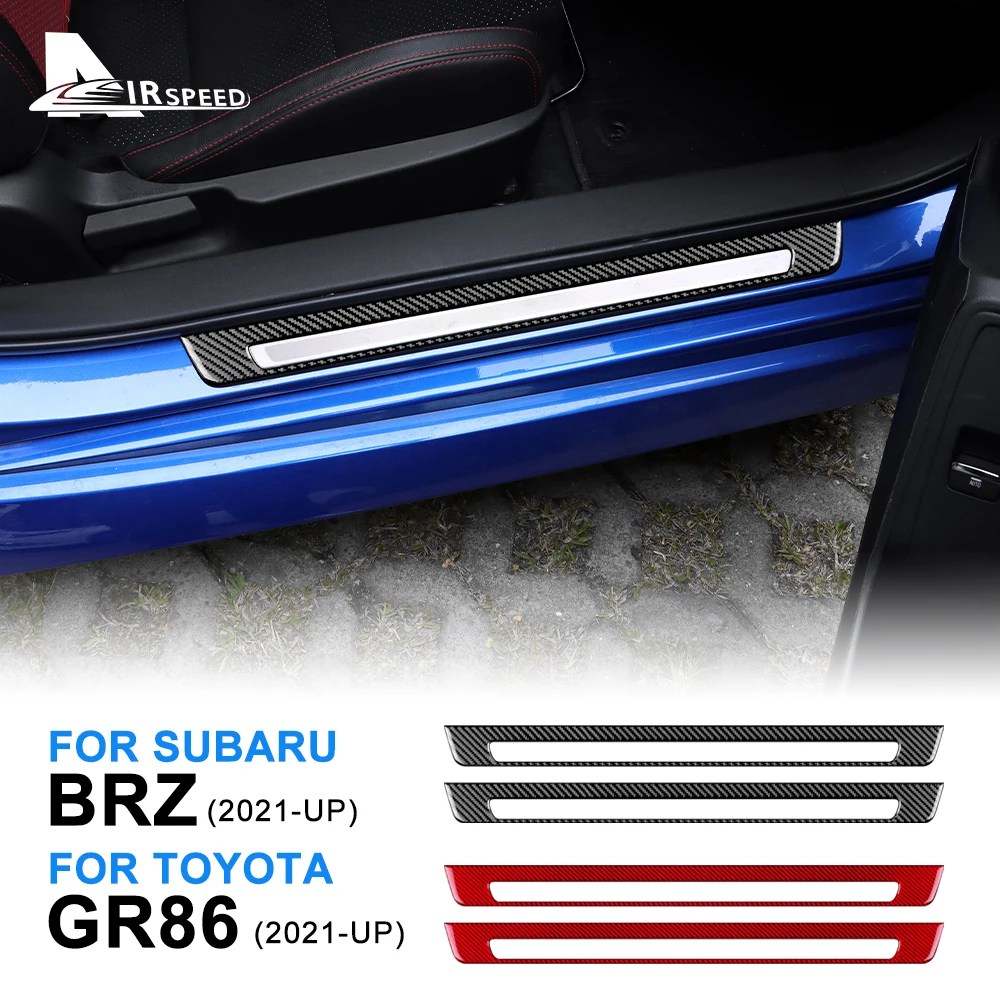 z prawdziwego miękkiego włókna węglowego do Subaru BRZ Toyota GR86 2021 2022 2023 2024 Listwa progowa LHD RHD Listwa ochronna listew drzwiowych