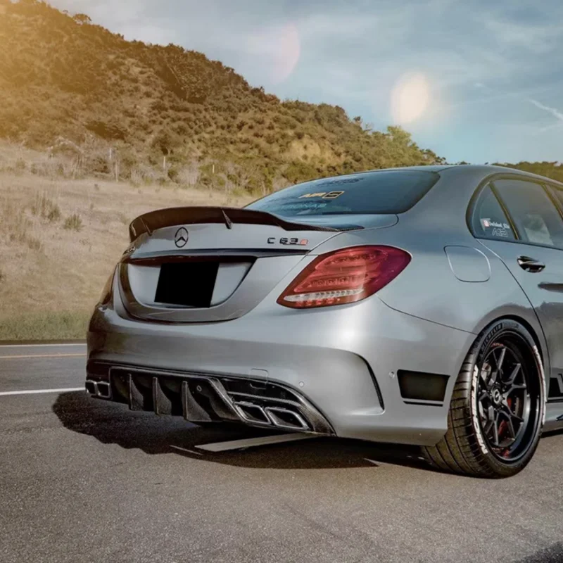 Фото Gaya R для Benz C Class Sedan 4 независимая цена W205 C63 AM G C200 C260 C300 спойлер 2014 Hingga 2019 спойлер Kualitas Tinggi Carbon №3