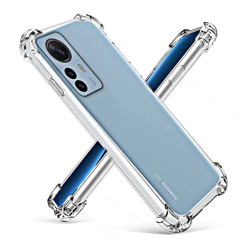 Противоударный чехол для Xiaomi 12 Pro, прозрачный мягкий силиконовый прозрачный чехол для Xiaomi Mi 12X 12 Pro 12t 12s Pro Ultra