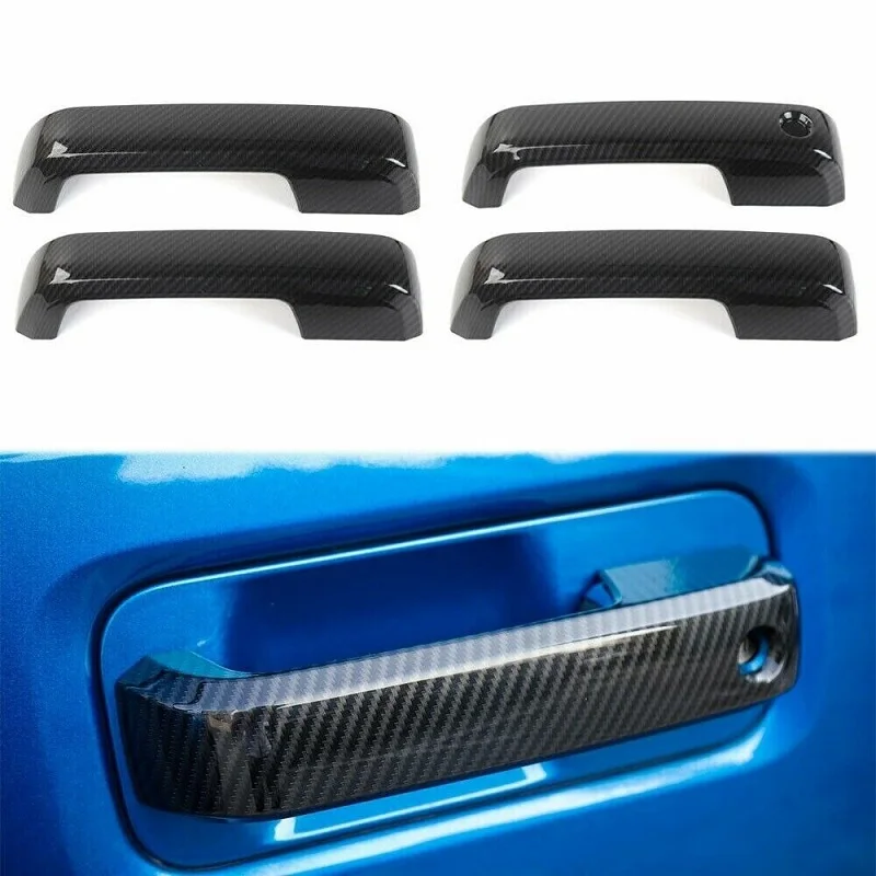 Чехлы для автомобильных ручек двери для Ford F150 F-150 2015 2016 2017 2018 2019, черные чехлы из углеродного волокна для автомобильной дверной ручки, отделочные наклейки