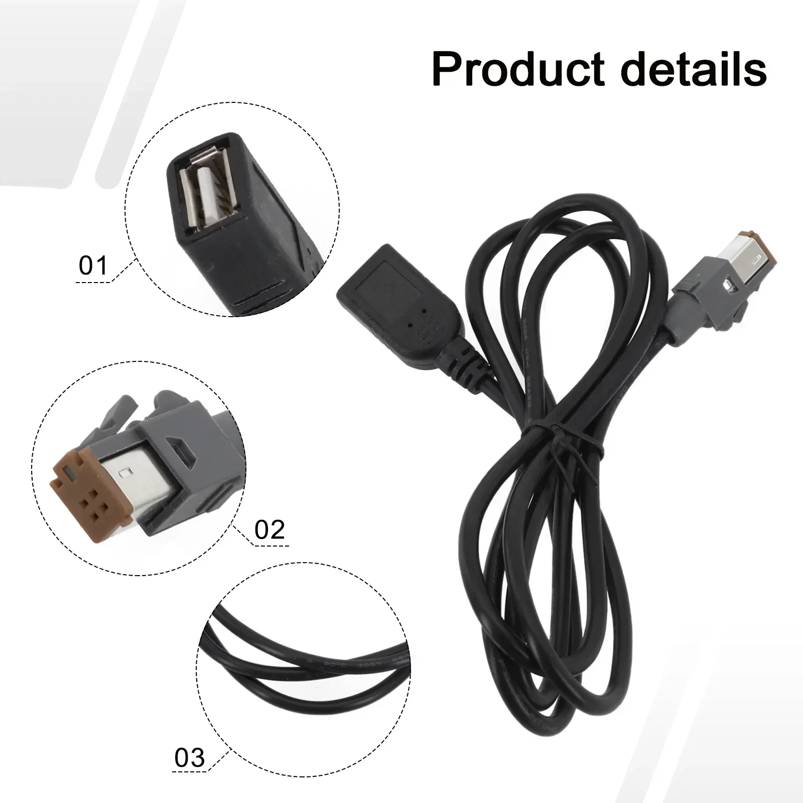 Фото Автомобильный USB-кабель 100 см — для Outback для Legac-y для Forest-Man для Suzuki USB-кабель Автомобильный Aux аудио вход Медиа-кабель для передачи данных №3