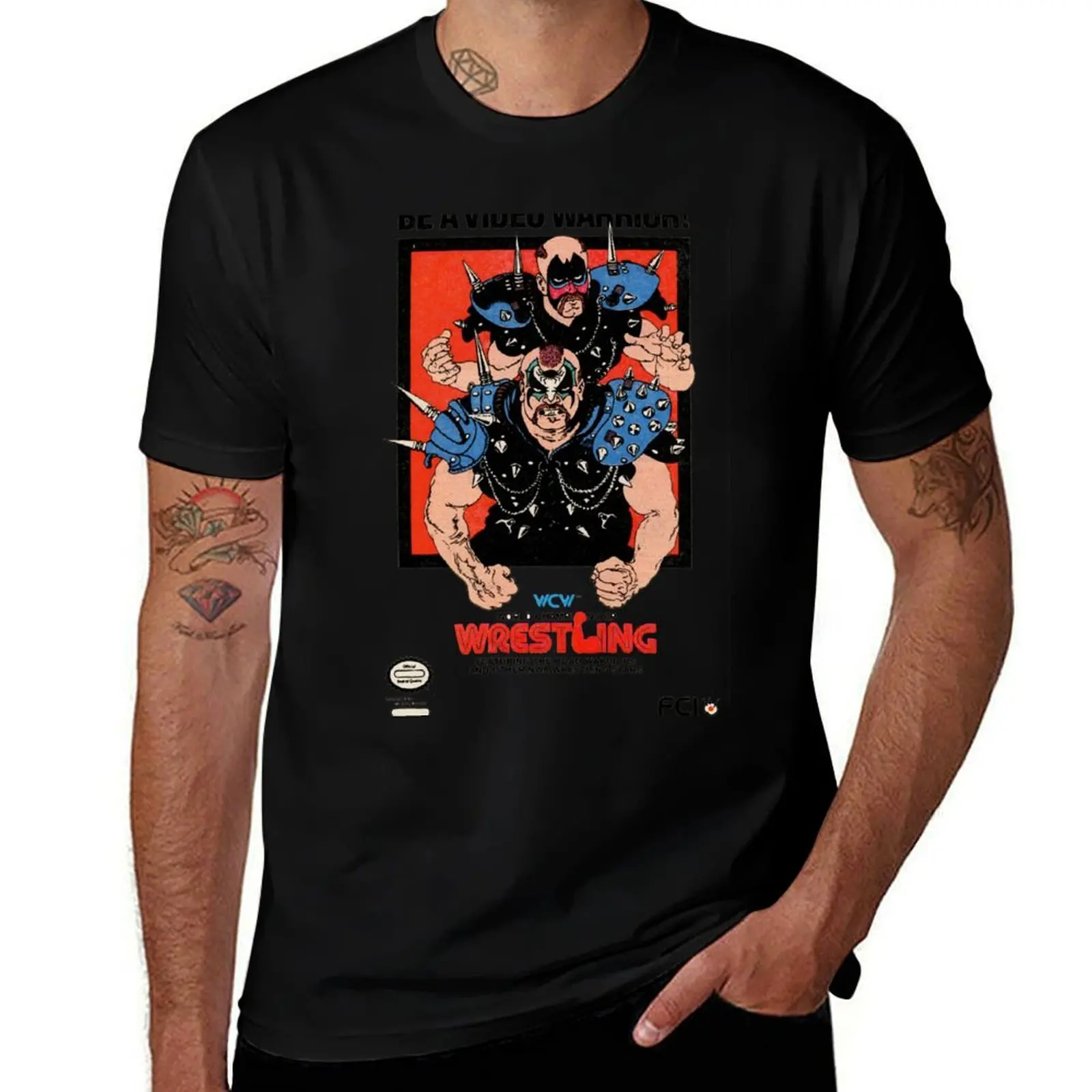 Футболка Road Warriors WCW Video Warrior, одежда, футболки на заказ, винтажные футболки, футболки с рисунком, мужская одежда