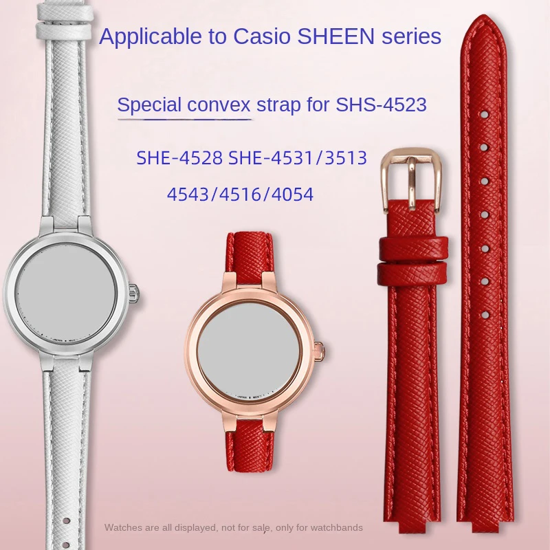 Фото Ремешок кожаный для Casio SHS 4523 SHE4528 4531 3513 4543 №2