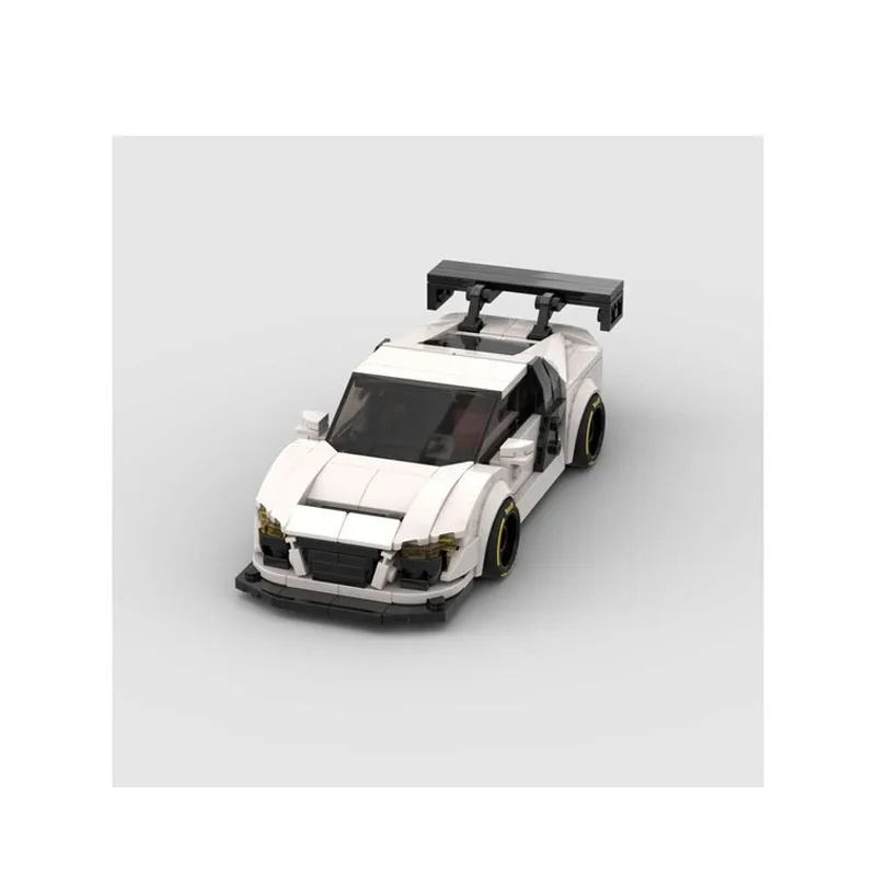 Фото MOC-192707 Classic Iconic R8 LMS Ultra Sports Racing Car Building Block Модель, 377 деталей, игрушка в подарок на день рождения для мальчиков и детей №4