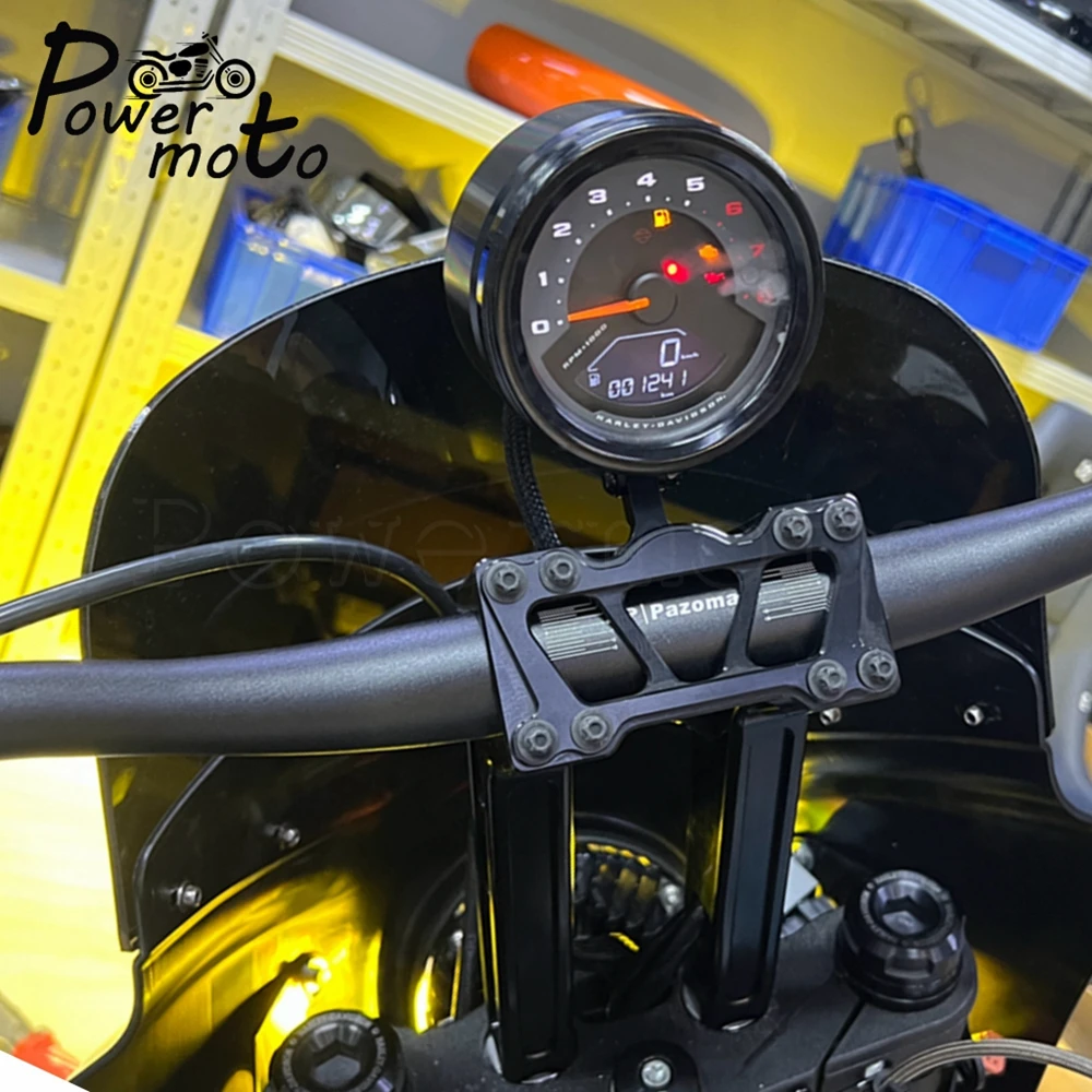 Комплект держателя датчика мотоцикла для Harley FXLRS FXBB FXBBS 2018-2024 1 14 T-Bar Riser Mount, крышка спидометра (art.: 3920cd76ba27e) - 3920cd76ba27e