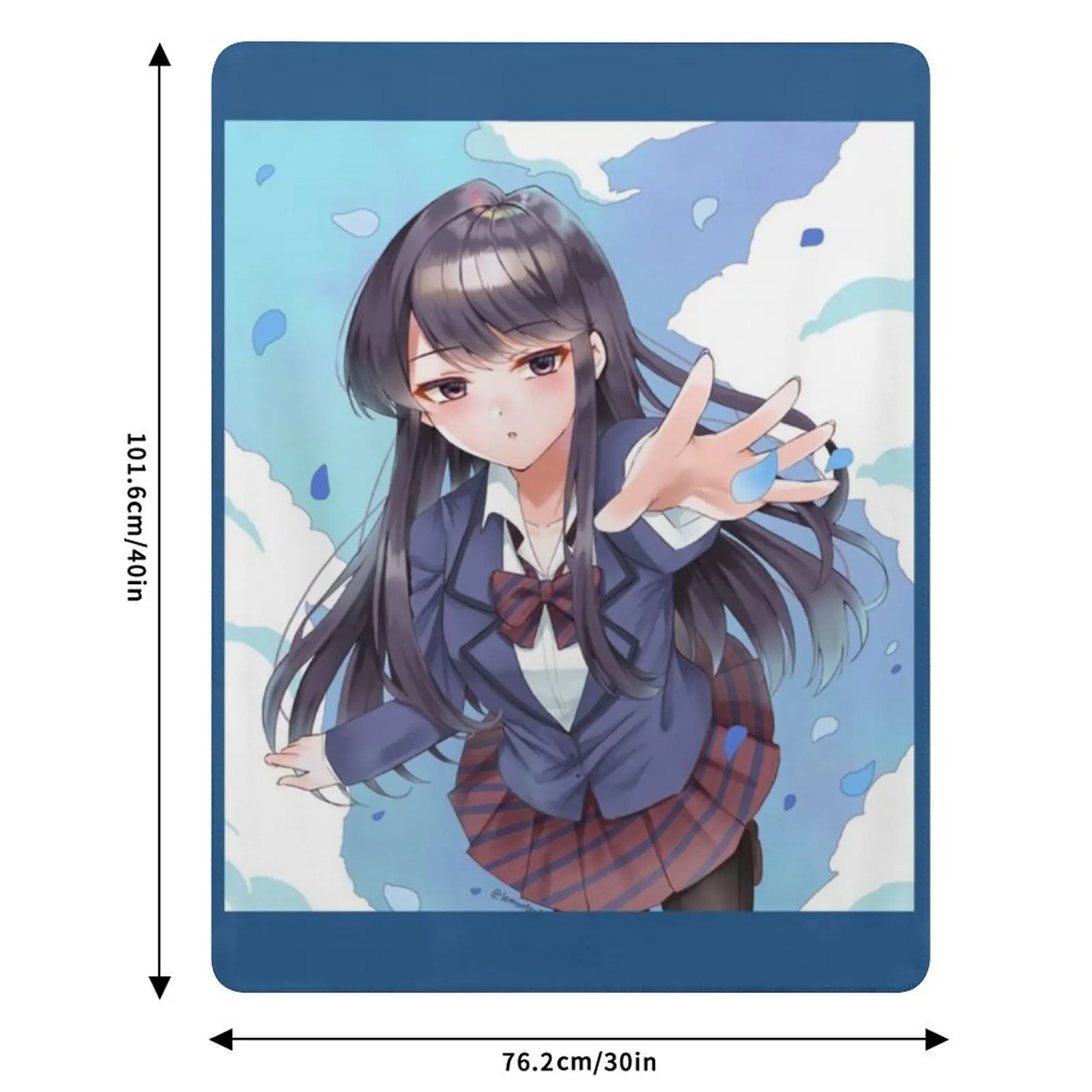 Коми-сан wa Comyushou desu., Komi Shouko Пледы-одеяла Кровать Роскошные волосатые модные диваны Одеяла (art.: 3920d23af1d97) - 3920d23af1d97