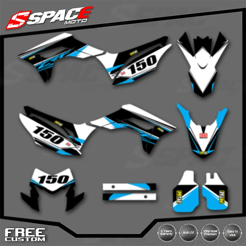 SPACE Custom Team мотоциклетная графика фоновая наклейка для HONDA CRF 2018 2019 2020 2021 CRF150L наклейки наборы наклеек