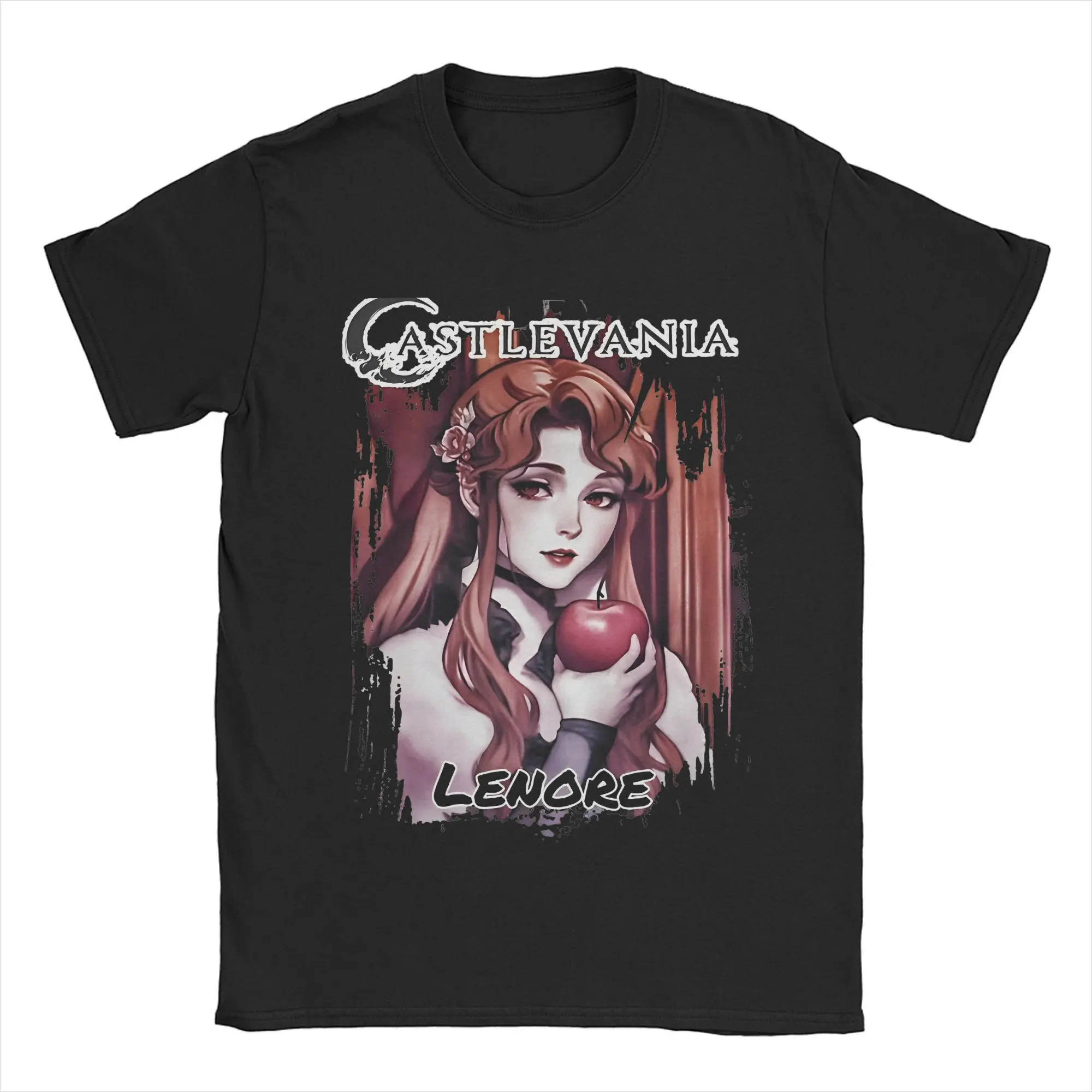 Фото Мужская и женская рубашка Castlevania Lenore, футболка из чистого хлопка с графическим принтом, одежда, наряды №4