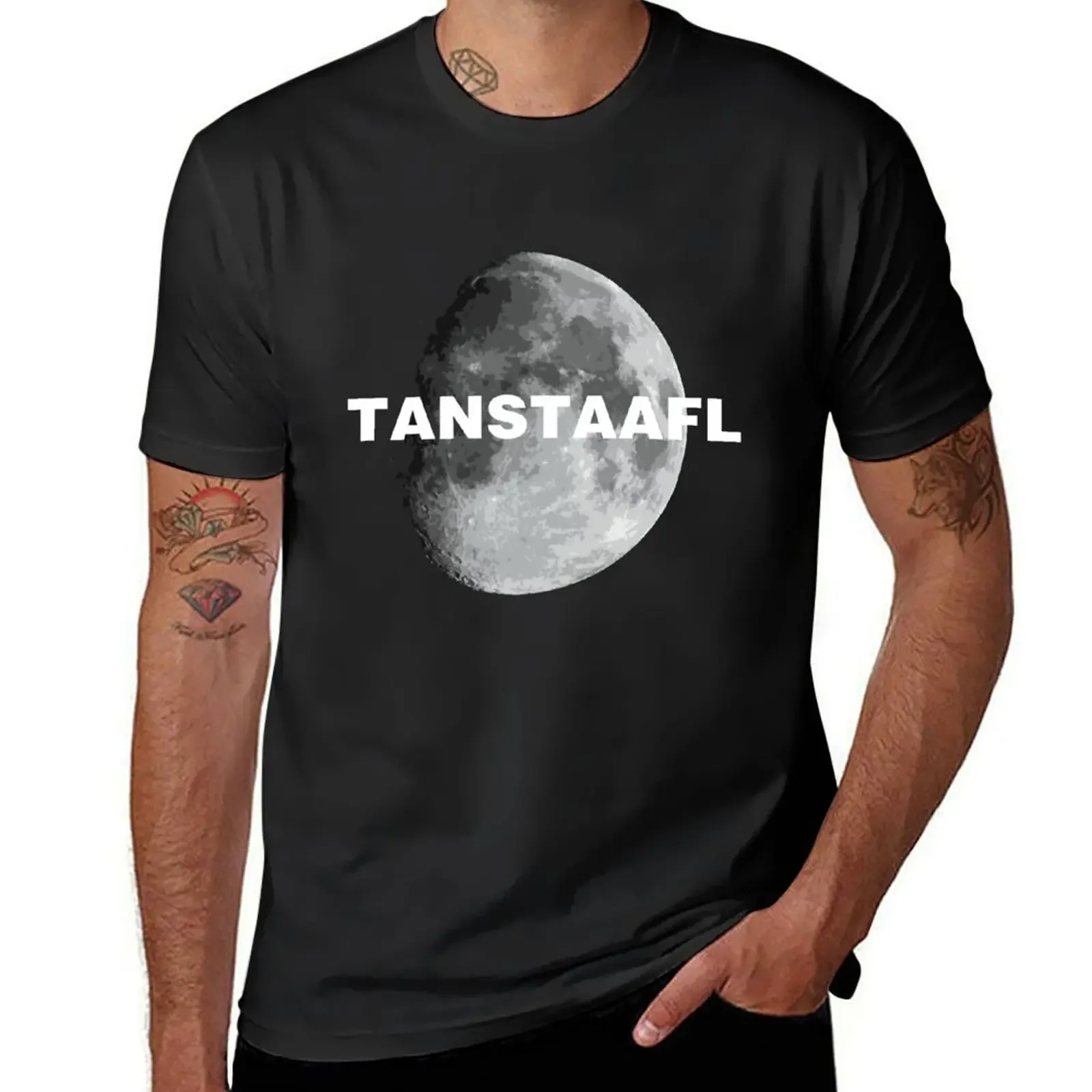 Футболка TANSTAAFL & Moon с графическим принтом для мужчин