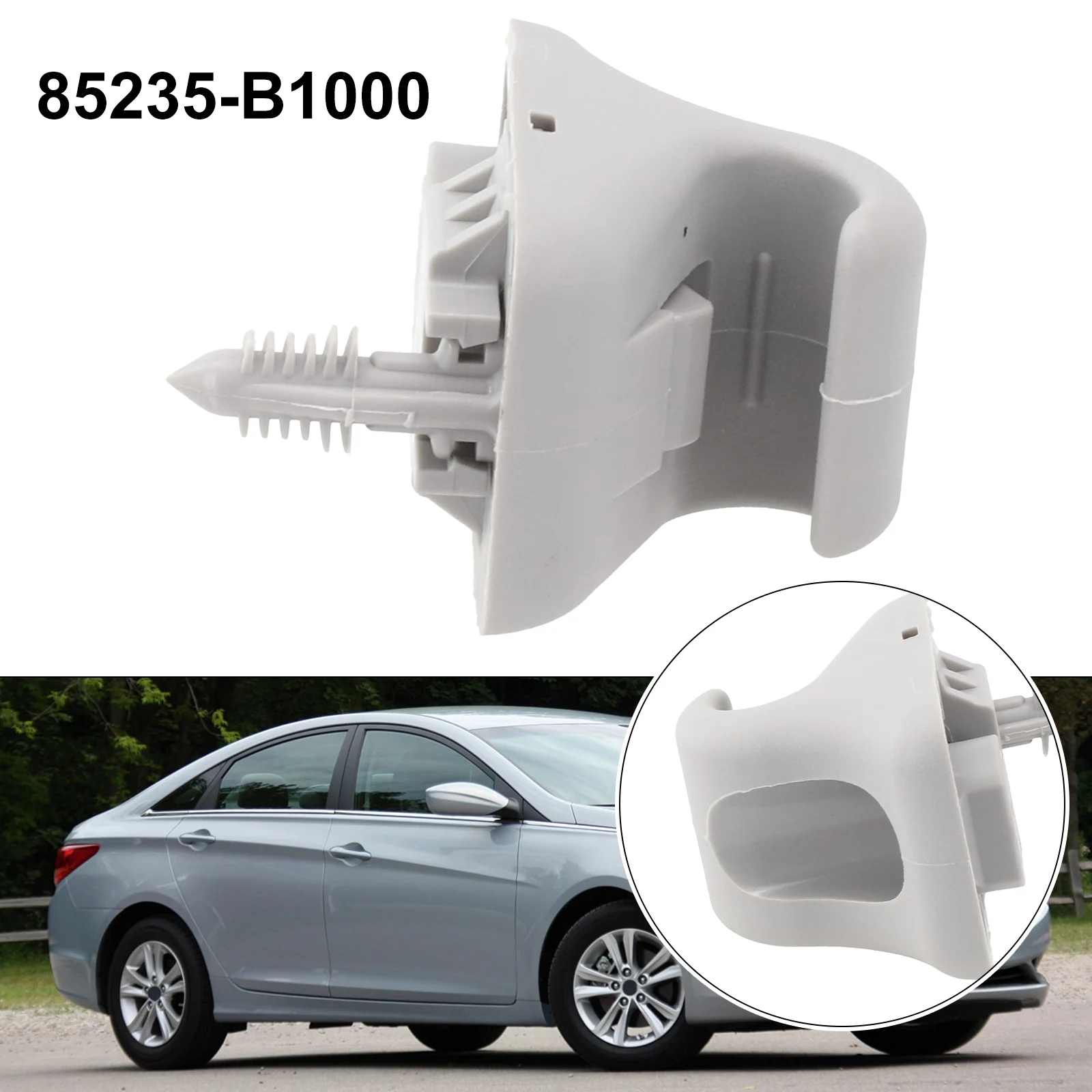 Фото Зажим для фиксатора солнцезащитного козырька Hyundai, замена для Elantra, Sonata Getz, Ioniq 85235 B1000, пластиковый автомобильный аксессуар №5