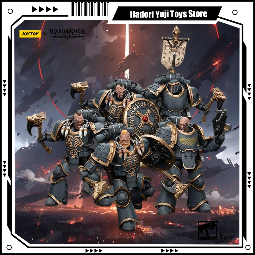 [IN STOCK]JOYTOY Warhammer 30k 1/18 Action Figures Space Wolves Grey Slayer Pack Collection Model Anime Legion Joint Movable Toy