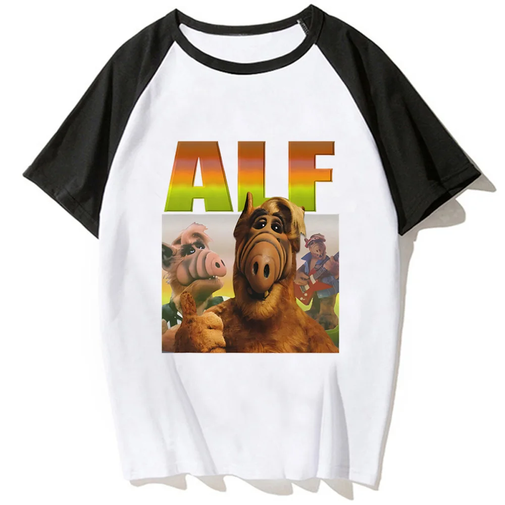 Alf Женская комиксная забавная Футболка женская манга японская аниме одежда