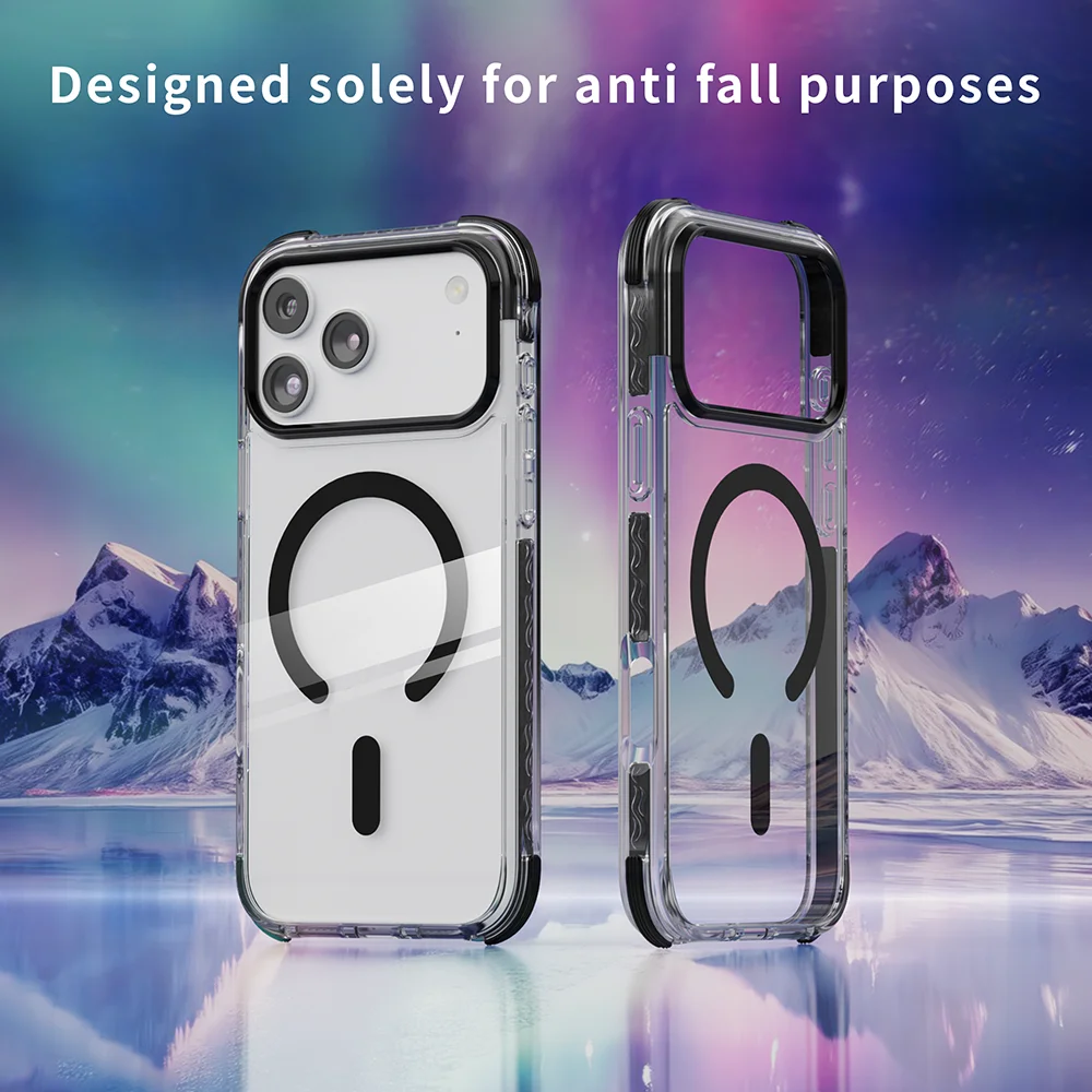 Простой и стильный чехол для мобильного телефона tpe подходит для Apple iphone 17 pro max, дышащая подушка безопасности 17, магнитный чехол с защитой от падения.