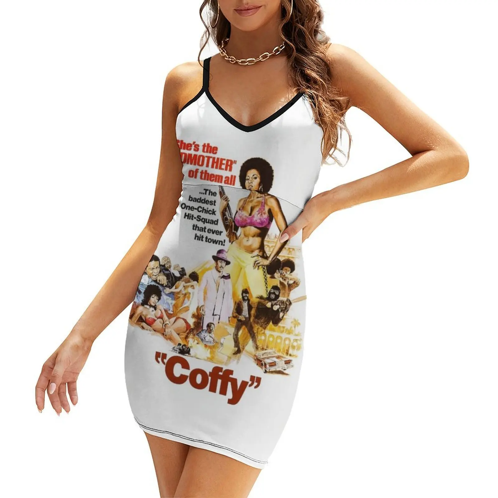Coffy - Pam Grier Sling Dress Повседневные платья платья для особых мероприятий Вечерние платья роскошные женские вечерние платья вечернее выпускное платье