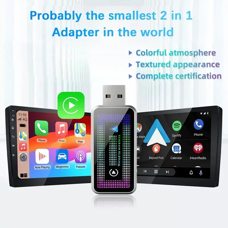 Фото 2025 Новый автоматический беспроводной смарт-ключ 2 в 1 Mini WIFI Plug & Play с проводным беспроводным Wi-Fi BT Dongle Обновление OTA для Honda CR-V №2