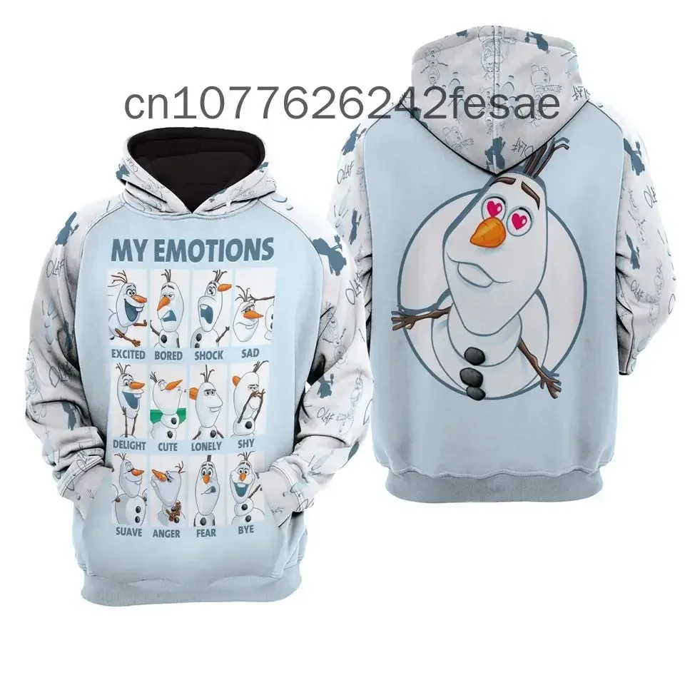 Фото 2024Frozen Christmas Olaf толстовки повседневная уличная одежда в стиле хип-хоп мужские и женские толстовки с длинными рукавами №5