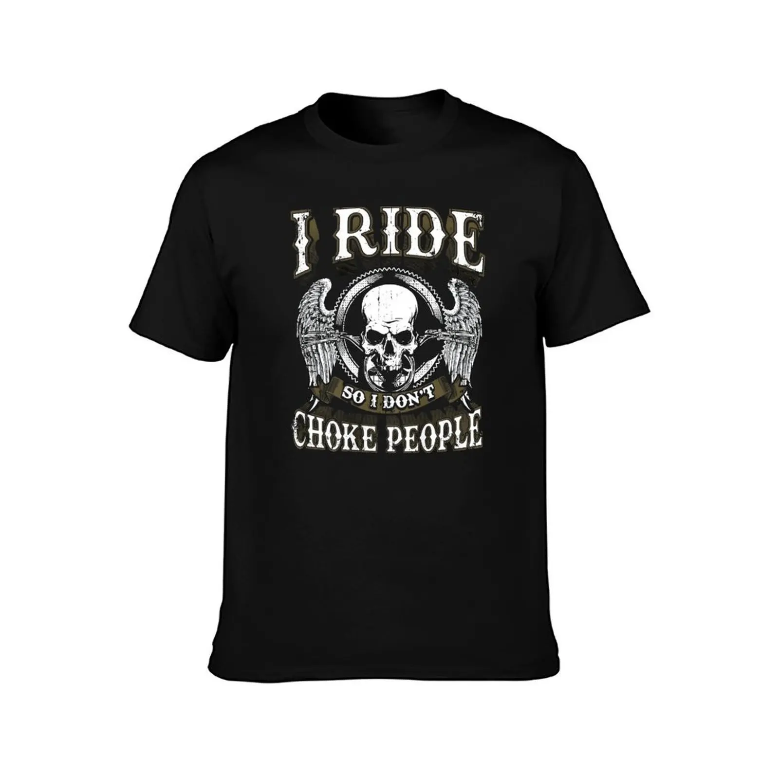 Футболка с круглым вырезом Ride Choke People Wings Skull, футболка с забавным графическим юмором, домашний европейский размер (art.: 3920d15d06442) - 3920d15d06442