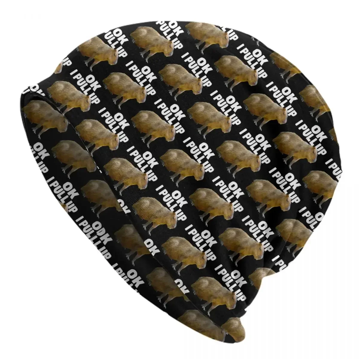 Ok Saya Pull Up Capybara Bonnet Hats Уличная вязаная шапка для женщин и мужчин Осень-зима Теплые шапки с животными для домашних животных Skullies Шапки