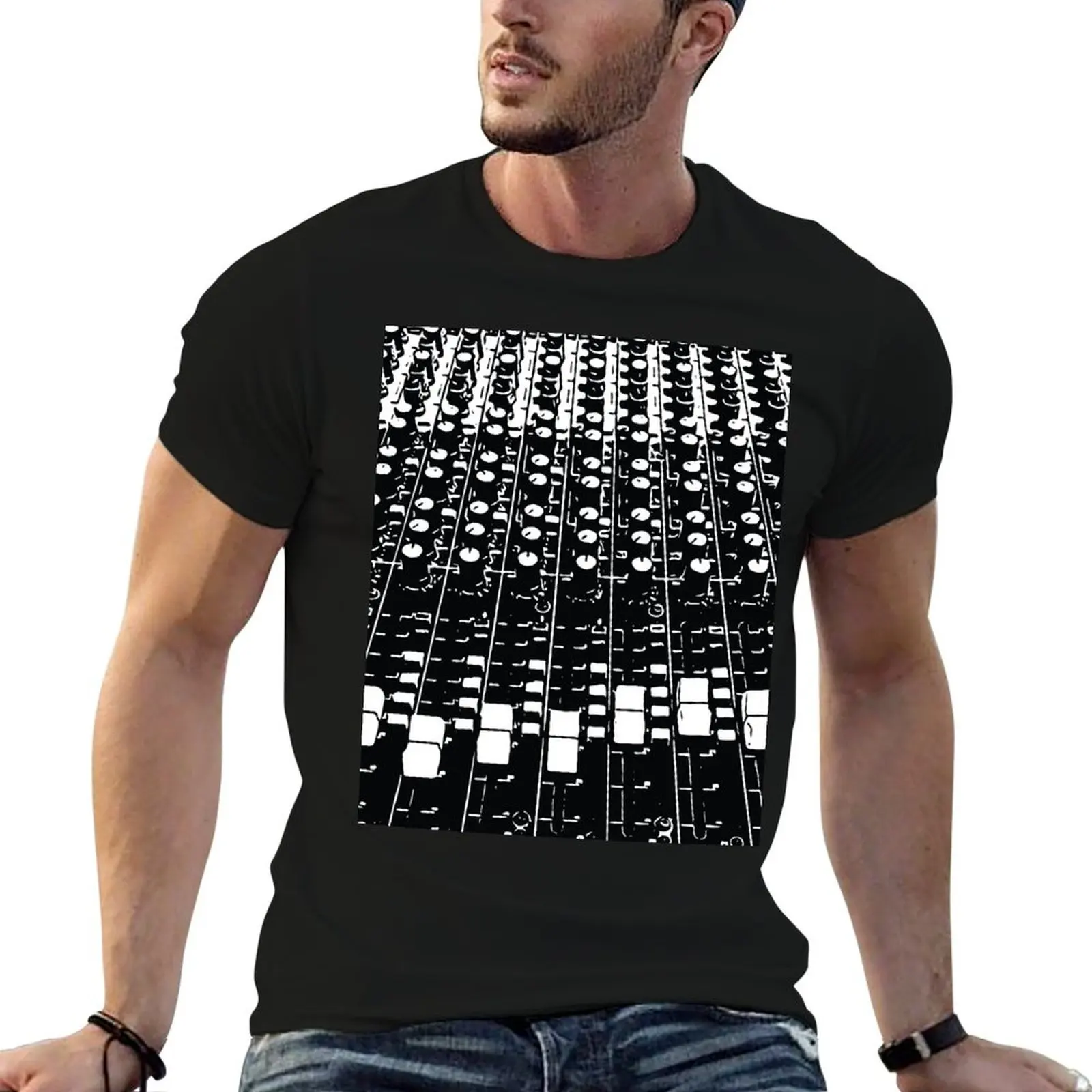 EDM Sound Mix Board Rave Techno Music футболка незаменимая футболка эстетичная одежда тяжелые футболки для мужчин