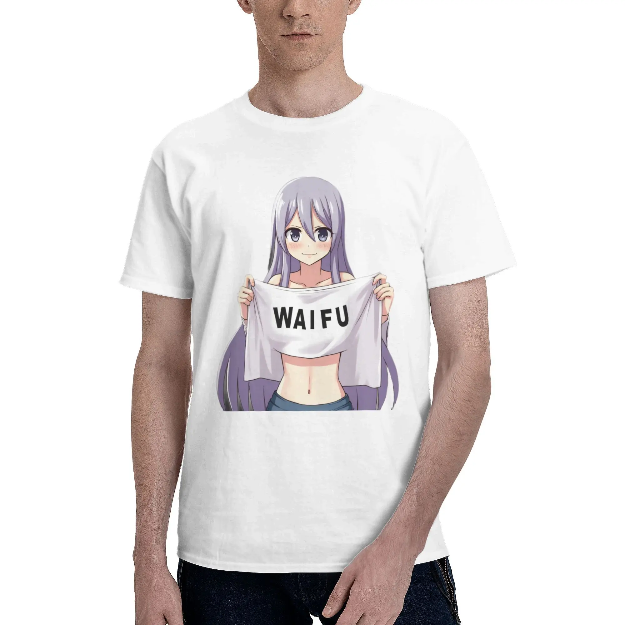 Японский ПОРГ принт аниме Waifu материал футболка мужская новинка забавная манга Ecchi хентай Kawaii Weeaboo летние топы отаку