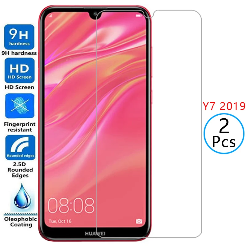 Защитное закаленное стекло для huawei y7 pro prime 2019, защита экрана на y 7 7y y7pro y7prime y72019, пленка huawey huwei hawei