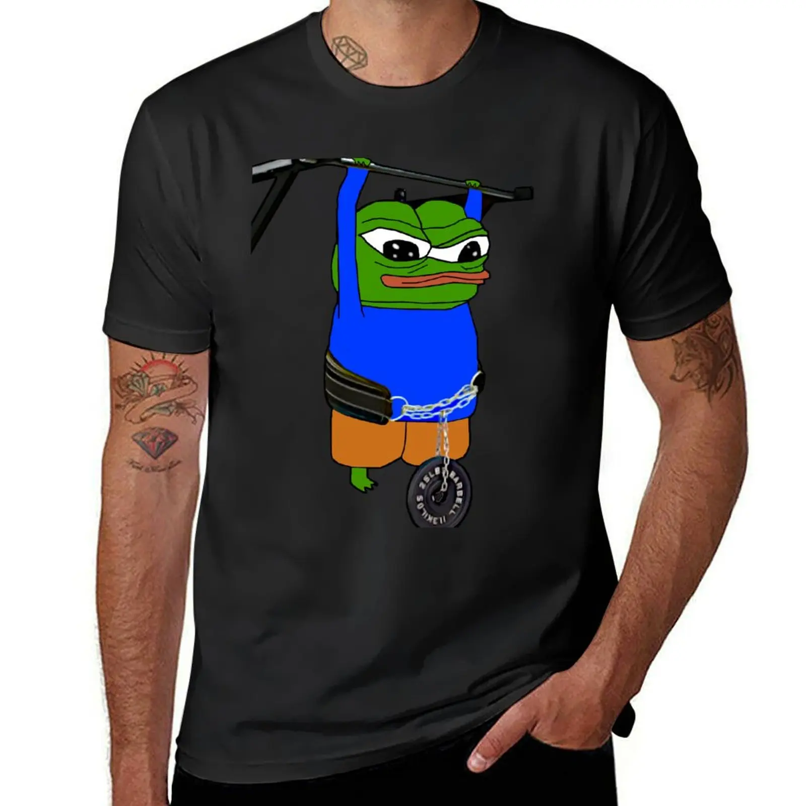 Утяжеленная футболка Apu, летние топы, черные мужские футболки