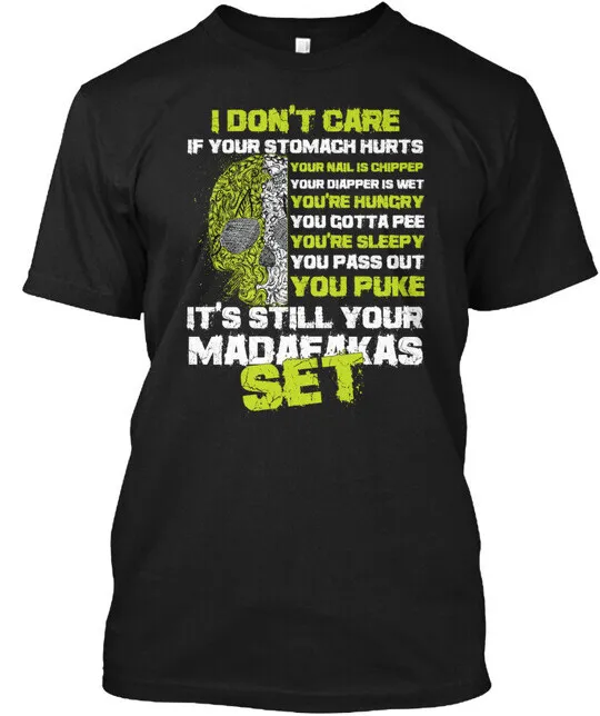 Футболка Cotton Ct Fletcher I Dont Care If Your Stomach Hurts, сделано в США, размеры от S до 5XL