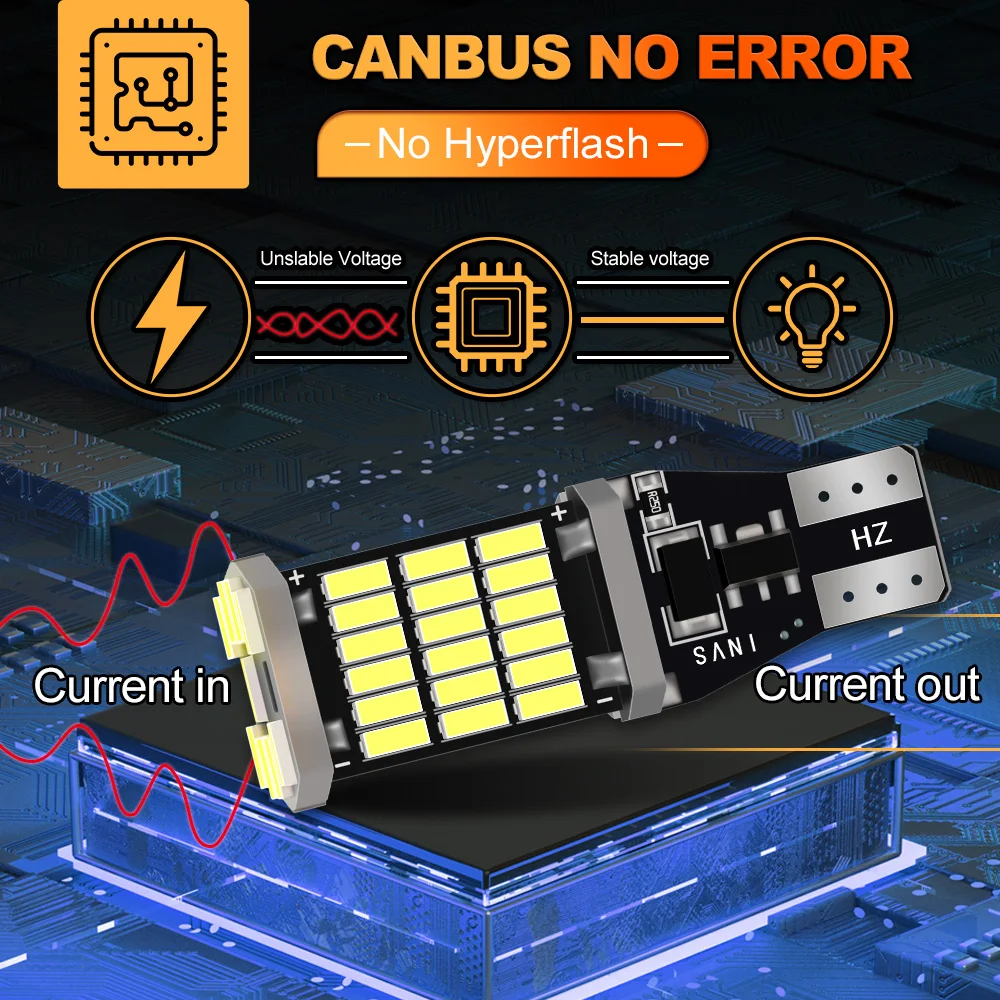 Фото 2 шт. светодиодные лампы заднего хода T15 W16W Canbus для BMW 5 серии E60 F07 F11 E61 2002-2012 2008 2009 2010 2011 №2