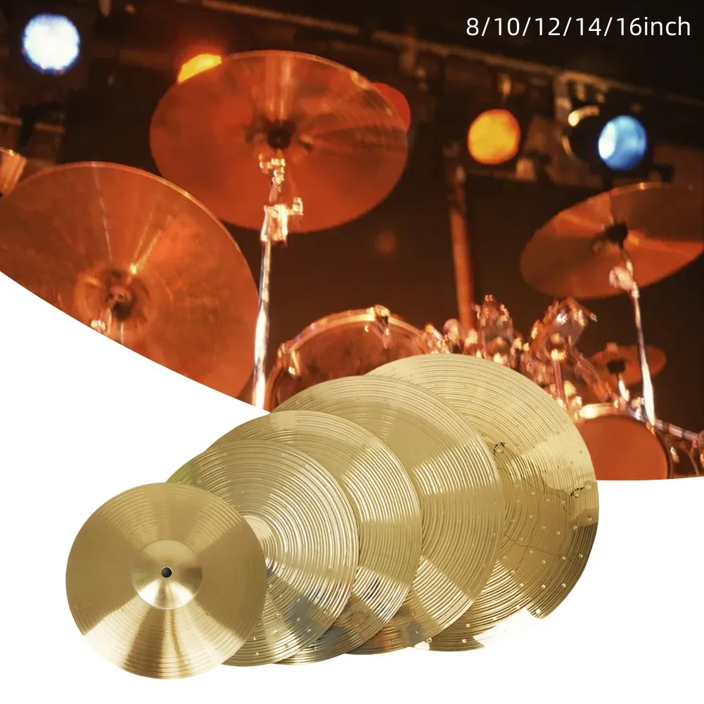 Crash Cymbals Латунные тарелки Высококачественный латунный материал Прозрачный громкий резонанс Мелодийный звук Jingle Нумы на барабанах