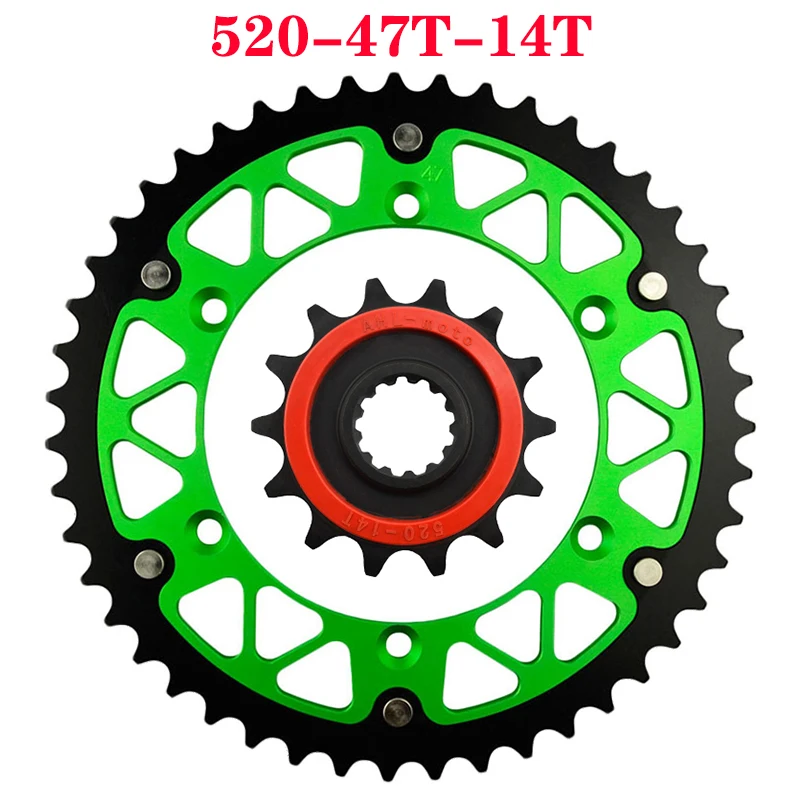Фото AHL 520 Мотоцикл 45T ~ 52T 14T Передняя и задняя звездочка для KAWASAKI KLX250 SDF SEF 2013-2014 KLX250S 2006-2007 KLX250 KLX 250 S №3