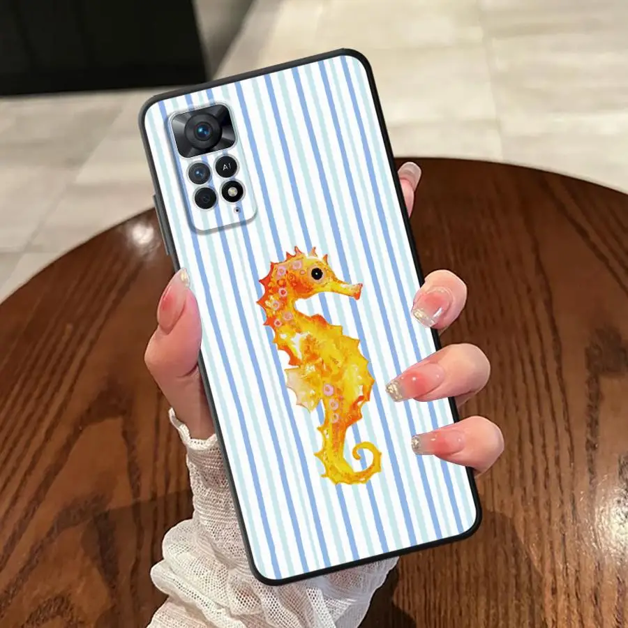 Чехол для Xiaomi Redmi Note 10S 9s 10 9 8 Pro 11S 11 13 12 Pro Plus 12S Мягкая задняя крышка для телефона Marinc Life Crabs Lobsters Cool